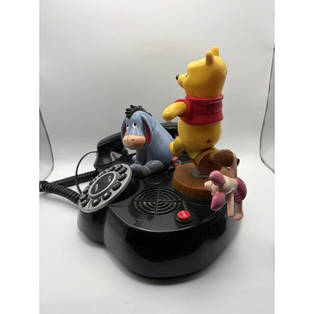 Vintage Disney Winnie Pooh Animated Talking Telephone Eeyore Piglet‎